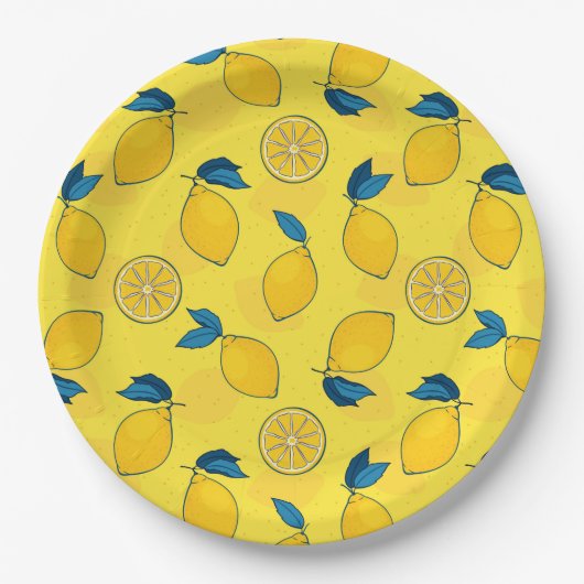 Fresh Citrus Lemon Pappteller (Vorderseite)