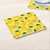 Fresh Citrus Lemon Rechteckiger Pappuntersetzer (angewinkelt)