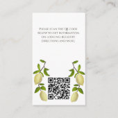 Fresh Citrus Painted Lemons Mediterranean Begleitkarte (Vorderseite)