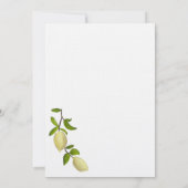 Fresh Citrus Painted Lemons Mediterranean Einladung (Rückseite)