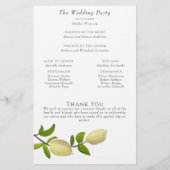 Fresh Citrus Painted Lemons Modern Mediterranean (Rückseite)