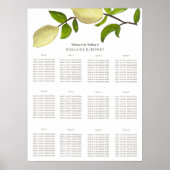 Fresh Citrus Painted Lemons Modern Mediterranean Poster (Vorne)