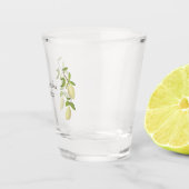Fresh Citrus Painted Lemons Modern Mediterranean Schnapsglas (Rechts)