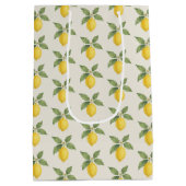 Fresh Citrus Personalized Party Bag Mittlere Geschenktüte (Rückseite)