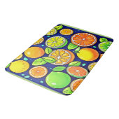 Fresh Citrus Slice Muster Badematte (Schrägansicht)