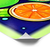 Fresh Citrus Slice Muster Poster (Ecke)