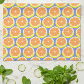 Fresh Citrus Slices Geometric Amalfi Coast Geschirrtuch (Gefaltet)