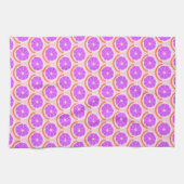 Fresh Citrus Slices Geometric Pink Lemonade Geschirrtuch (Horizontal)