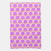 Fresh Citrus Slices Geometric Pink Lemonade Geschirrtuch (Vertikal)