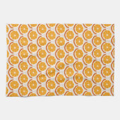 Fresh Citrus Slices Geometric Retro Kitchen Geschirrtuch (Horizontal)