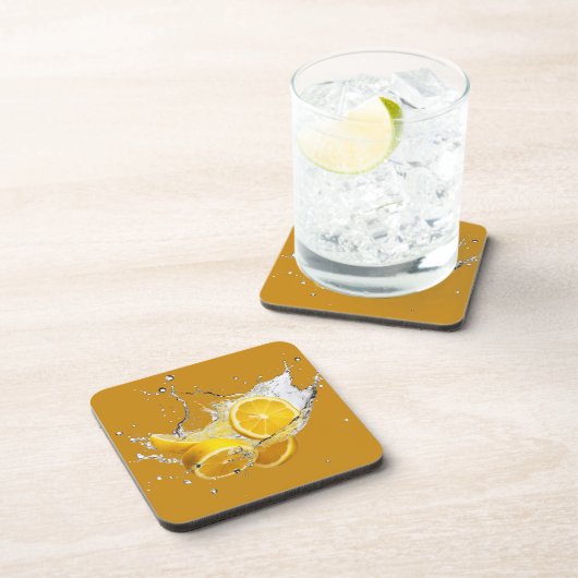 Fresh Citrus Untersetzer Set - Lemon Design (Rechte Seite)