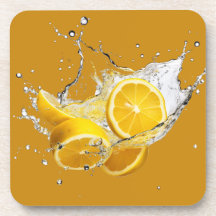Fresh Citrus Untersetzer Set - Lemon Design