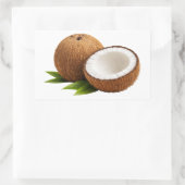 Fresh Coconut With Half Cut Slice Sticker (Tasche)