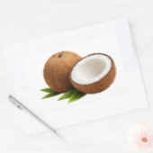 Fresh Coconut With Half Cut Slice Sticker (Umschlag)
