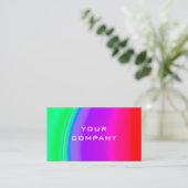Fresh Colors Business Card - Rainbow Visitenkarte (Stehend Vorderseite)