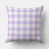 Fresh Country Lavender Gingham Pattern Kissen (Vorderseite)