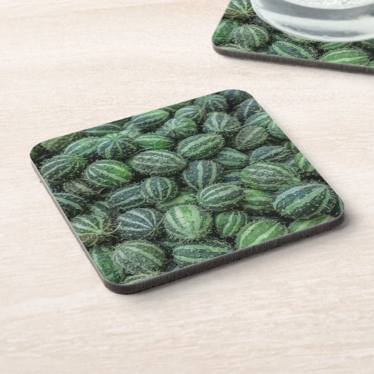 Fresh Cucamelon Green Striped Mexican Frucht Getränkeuntersetzer (Linke Seite)