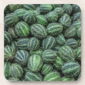 Fresh Cucamelon Green Striped Mexican Frucht Getränkeuntersetzer (Vorderseite)