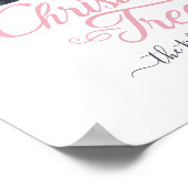 Fresh Cut Christmas Trees Chic Pink Watercolor Car Poster (Ecke)