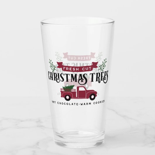 Fresh Cut Christmas Trees Glas (Rückseite)