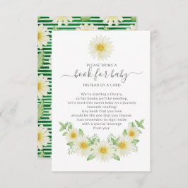 Fresh Daisy Baby Shower Book for Baby Begleitkarte