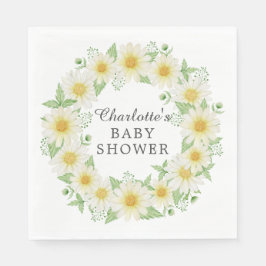 Fresh Daisy Baby Showpapier Napkins Serviette