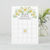 Fresh Daisy Bingo Baby Showspiel Einladung (Stehend Vorderseite)