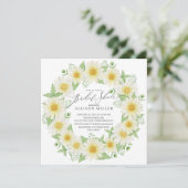 Fresh Daisy Brautparty Einladung (Stehend Vorderseite)