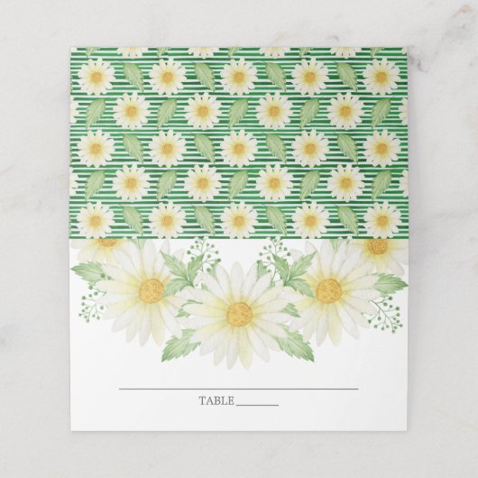 Fresh Daisy Brautparty Platzkarte (Außenseite Aufgefaltet)