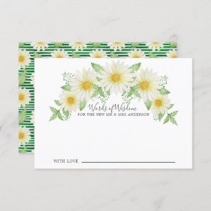 Fresh Daisy Bride Words of Wisdom Card Einladung