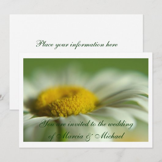 Fresh Daisy Einladung (Vorne/Hinten)