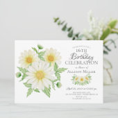 Fresh Daisy Floral 16. Geburtstag Einladung (Stehend Vorderseite)