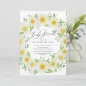 Fresh Daisy Floral Baby Brunch Einladung (Stehend Vorderseite)