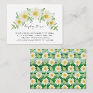 Fresh Daisy Floral Baby Shooting Display Begleitkarte