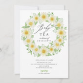 Fresh Daisy Floral Baby Shower Tee Einladung (Vorderseite)