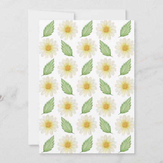 Fresh Daisy Floral Confirmation Einladung (Rückseite)