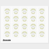 Fresh Daisy Floral First Communitysticker Quadratischer Aufkleber (Blatt)