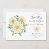 Fresh Daisy Floral Geburtstag Einladung (Vorderseite)