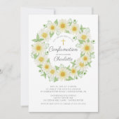 Fresh Daisy Floral Girls Confirmation Einladung (Vorderseite)