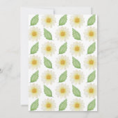 Fresh Daisy Floral Girls Confirmation Einladung (Rückseite)