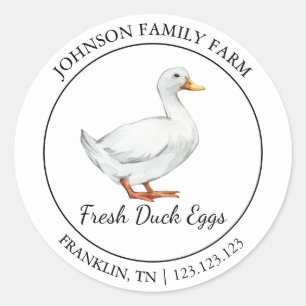Fresh Duck Egg Modernes Label Runder Aufkleber