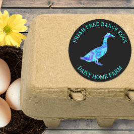 Fresh Duck Eggs Modern Business Runder Aufkleber
