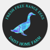 Fresh Duck Eggs Modern Business Runder Aufkleber (Vorderseite)