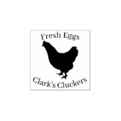 Fresh Eggs Clarks Black Chicken Hen Egg Gummistempel (Prägung)