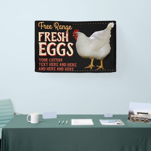 FRESH EGGS free range chickens organic Banner (Messe)