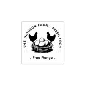 Fresh Eggs Your Name Chicken Hens Egg Stamp Gummistempel (Prägung)