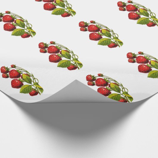 Fresh Erdbeeren Geschenkpapier (Ecke)