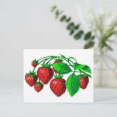 Fresh Erdbeeren Postkarte (Stehend Vorderseite)