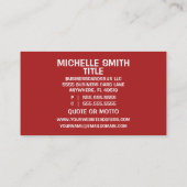 Fresh Erdbeeren Visitenkarte (Rückseite)