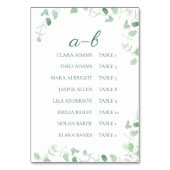 Fresh Eucalyptus Greenery Alphabet Seating Display Tischnummer (Vorderseite)